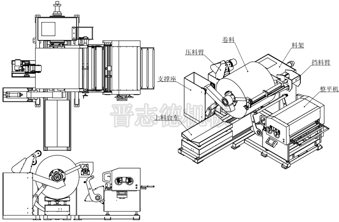 中板三合一送料機總裝配圖
